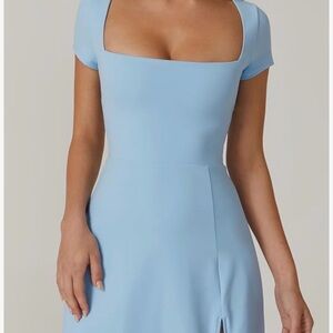 BNWOT Baby Blue Square Neck Tennis Dress